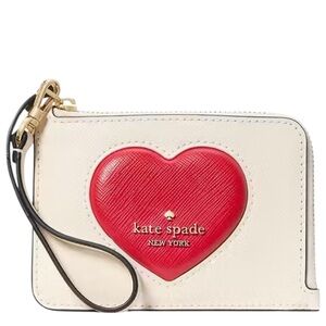 Kate Spade Madison Puffy Heart Small Card Holder Wristlet NIB